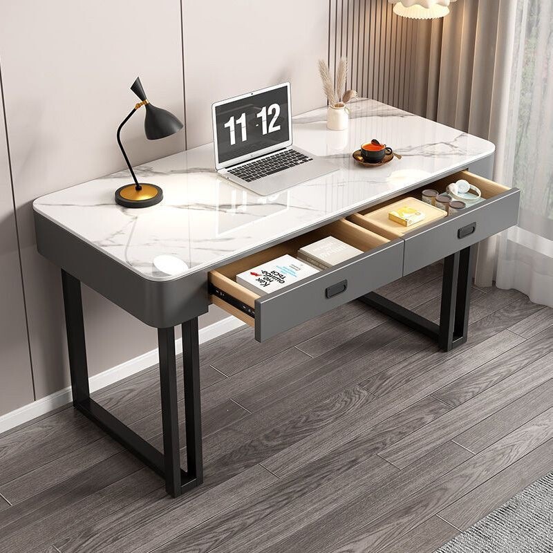 Slate computer desk, light luxury and simple design, bedroom desk, home student study desk, rectangular home office desk Slate computer desk, light luxury and simple design, bedroom desk, home student study desk, rectangular home office desk
