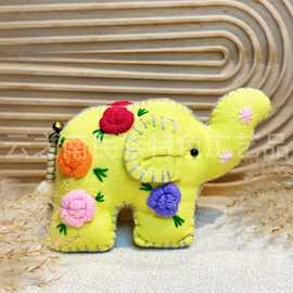 泰国东南亚手工布艺刺绣大象小号玩偶公仔旅游纪念品礼品摆件创意