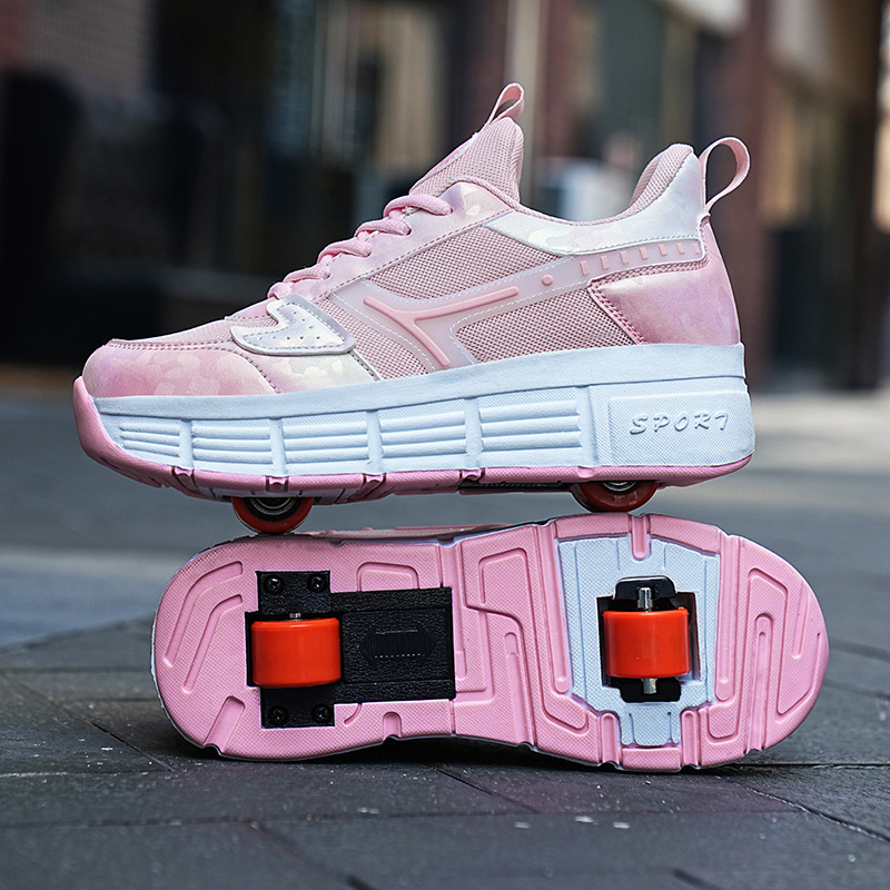 Fire dimethoate wheel shoelace wheel shoes Heelo shoes LED lights shoes roller shoes factory direct supply sufficient