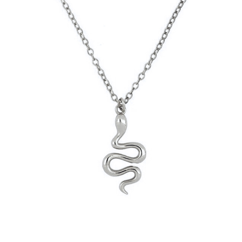 European and American style s925 silver snake-shaped necklace