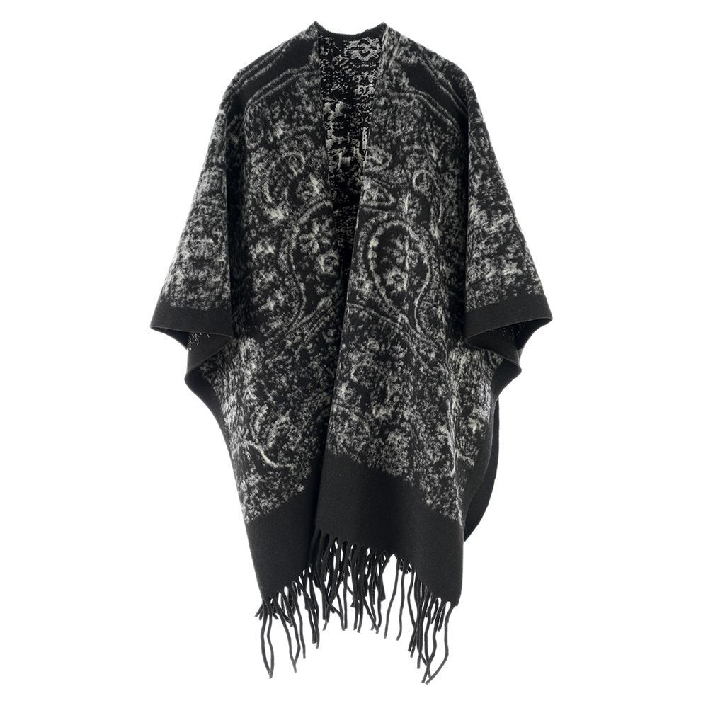 Nuevo estilo nacional de estilo tótem chal tibetano Qinghai turismo cálido chal chaqueta bordilla estilo suelto imitación de cashmere