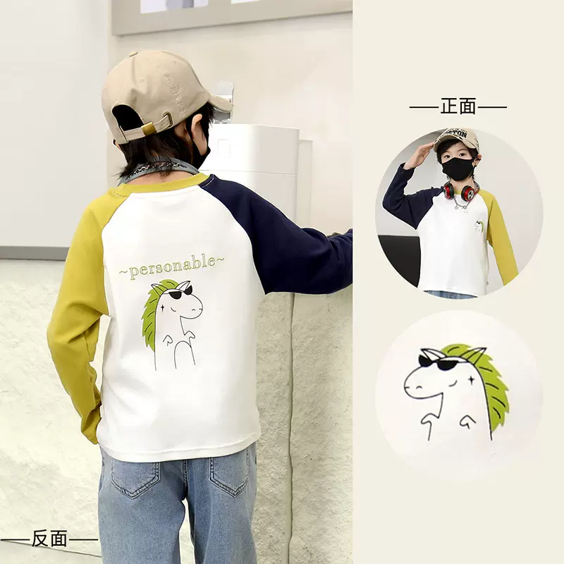 2025新款春季儿童纯棉卫衣男女童印花上衣童装宝宝春款长袖打底衫
