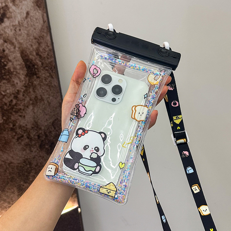 発光携帯電話防水バッグ漫画エアバッグタッチスクリーン 3 層防水ケースダイビングレベル 8 防水携帯電話バッグカスタマイズ可能|undefined