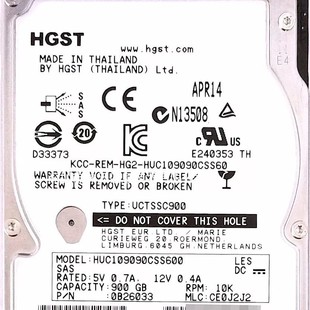 For HDS HUS 130 900G 10K 2.5 3282390-D 0B26033 9HGSS Hard Drives