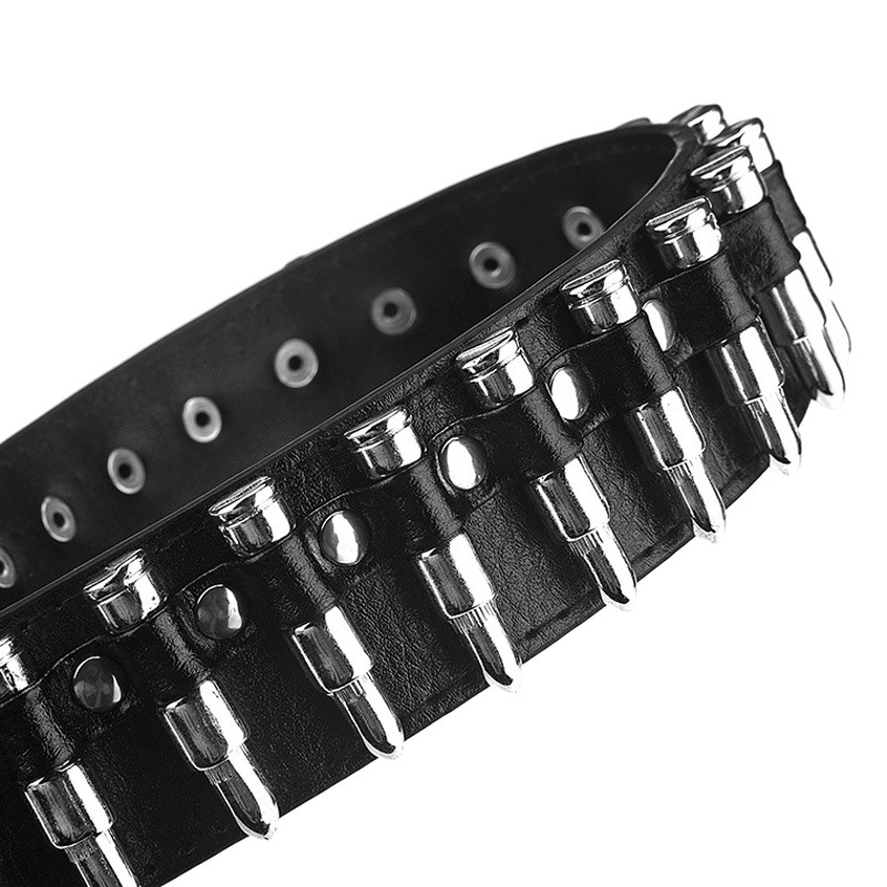 Cinturón de remache Punk de los hombres cinturón de bala de moda europea y americana nueva ropa de hombre y mujer transfronteriza cinturón personalizado