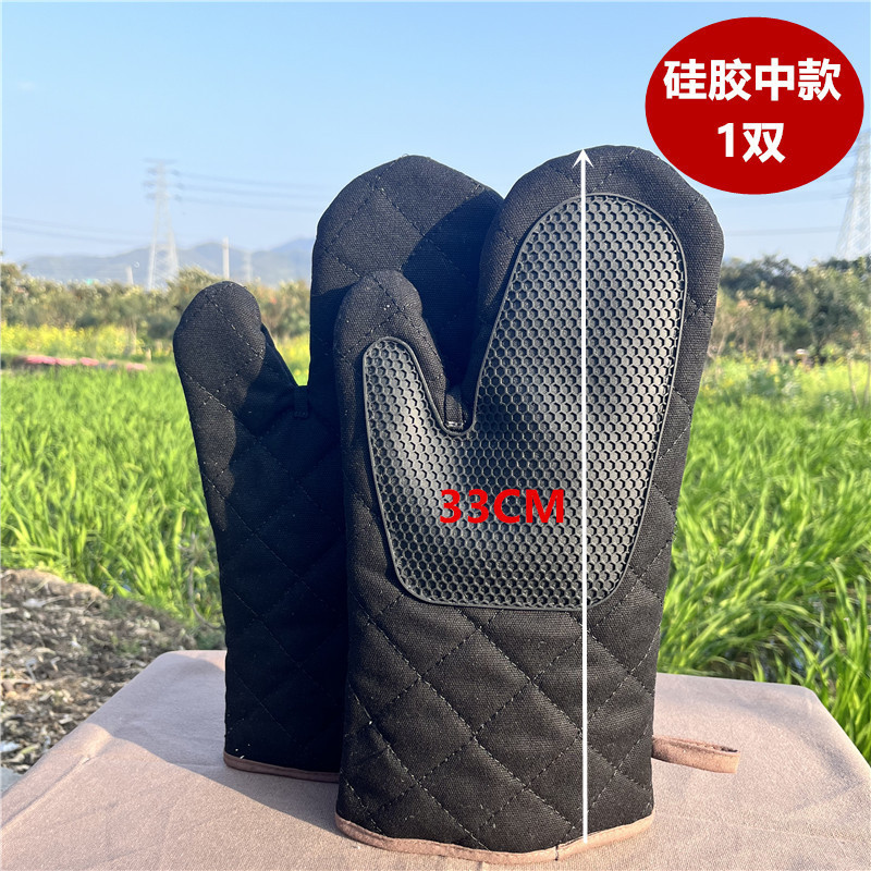 상업용 대형 오븐 베이킹 안티 스케일 비즈니스 두꺼운 온도 실리콘 단열 보호 확장 장갑