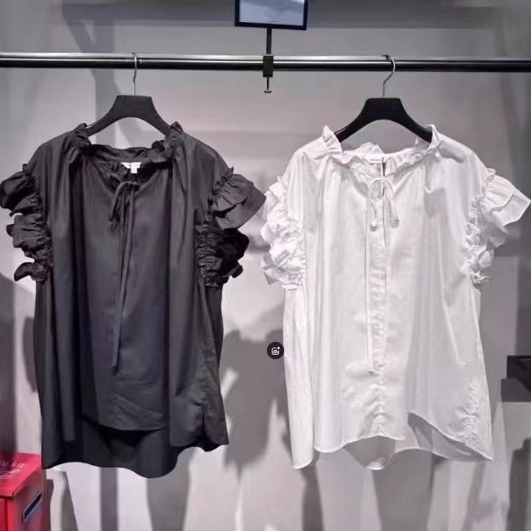 Japanese m Brand 2025 Summer New Romantic Style Round Neck Loose Shirt Women's Top 028Isa30-4101