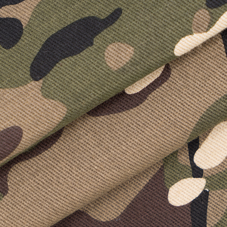 Camuflaje suave imprimido al por mayor 100% algodón tela de pantalones de camuflaje