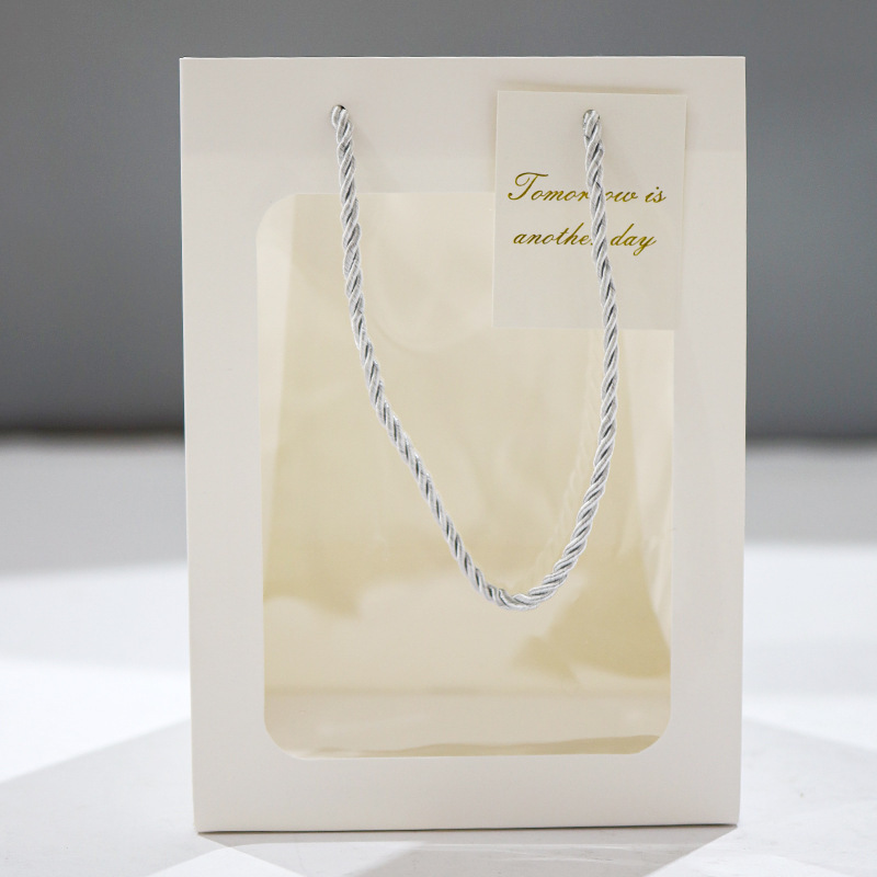 3가닥 로프 화이트 + 태그 * S 사이즈 길이 18 * 폭 13 * 높이 25cm