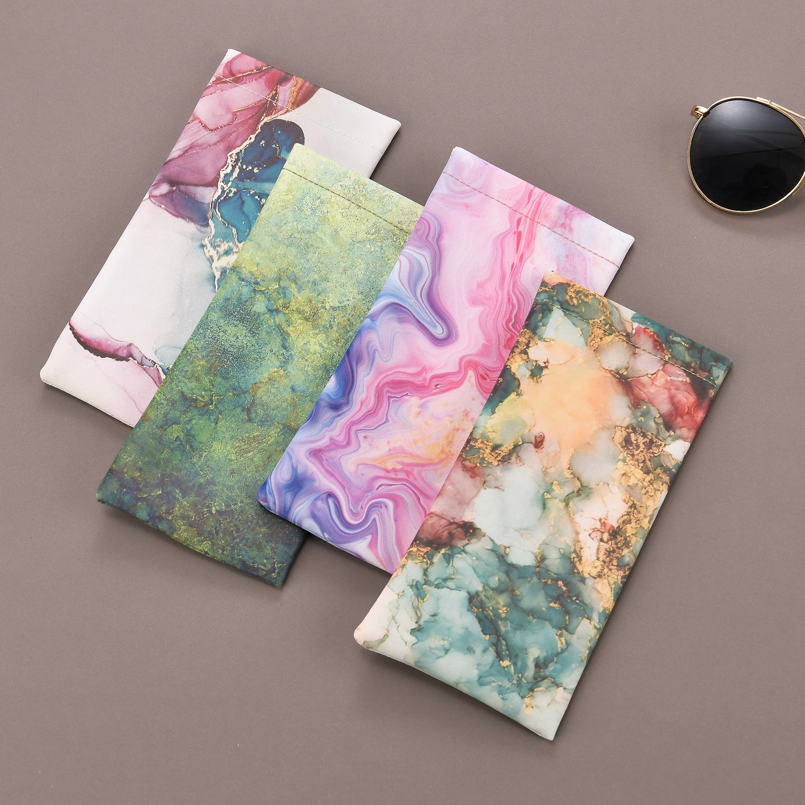 30g Weight Glasses Pouch Classification PU Material Printing, Abstract Pattern Unisex Gender Classical, Vintage Style Style Classical Vintage Style Printing Abstract PU Unisex Glasses Pouch 无