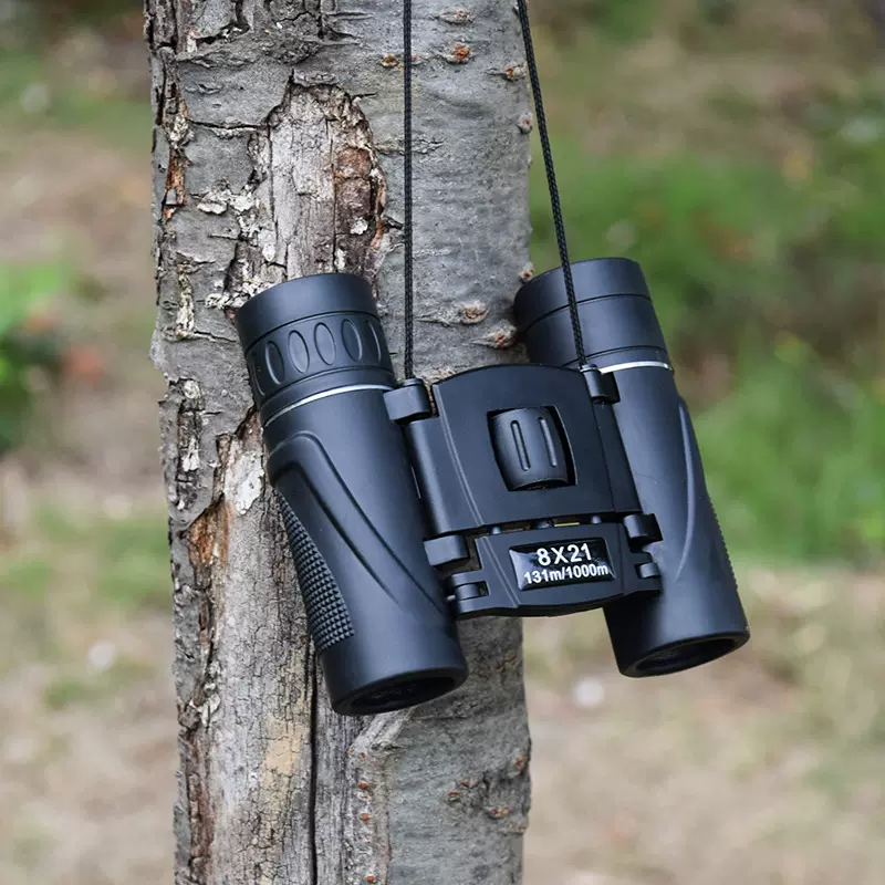 亚马逊8×21钻石纹双筒望远镜高倍高清户外钓鱼观鸟袖珍便携望远