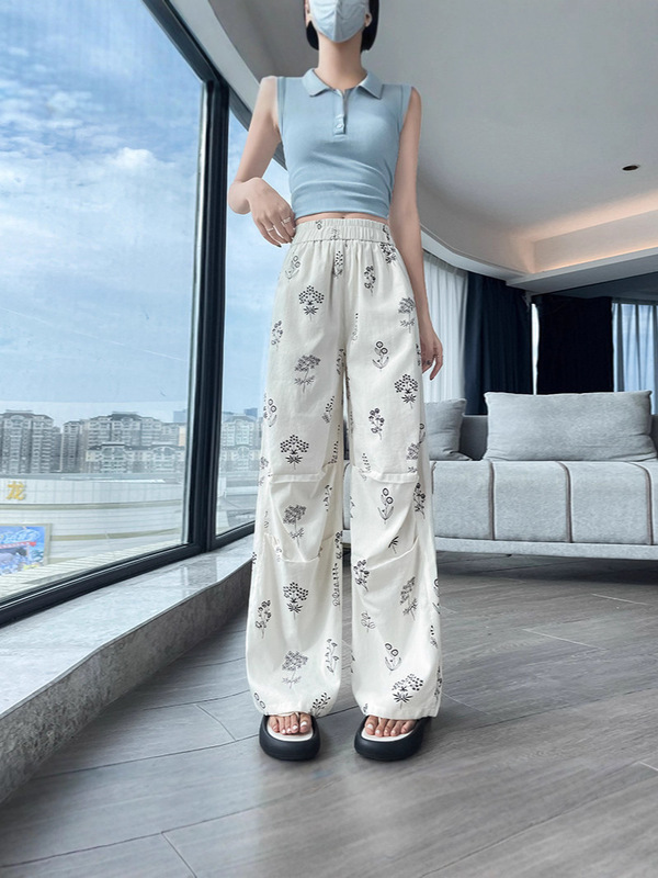 【2522】美式辣妹工装裤春夏季新款宽松百搭直筒显瘦拖地运动裤子|undefined