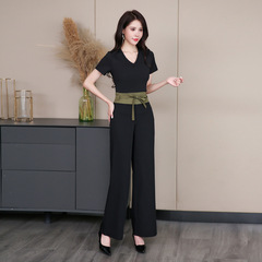 2023 New Beauty Salon Foot Bath Health Technician Workwear Foot Massage Massage Parlor Large Size Short Sleeve Women's Workwear