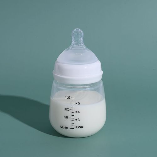 奶瓶批发新生婴儿玻璃防摔防胀气宝宽口径吸管鸭嘴杯初生婴儿用品