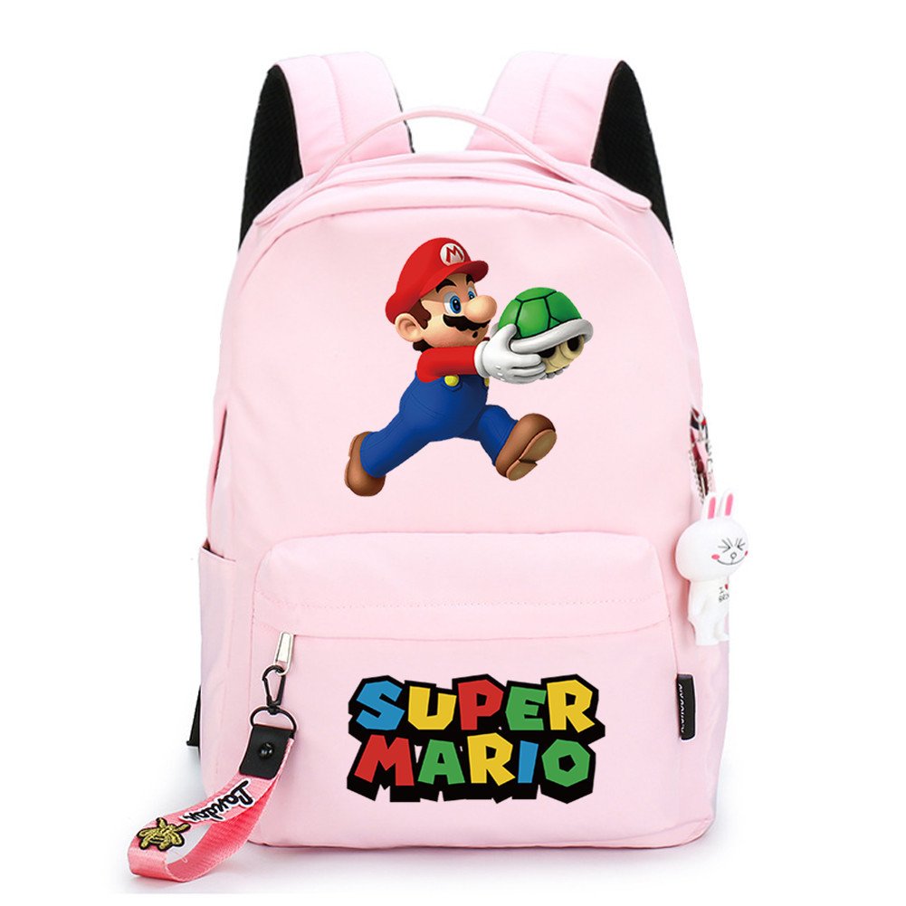 MOCHILA - PEQUENO PIRATA - 13 / Popular game peripherals elementary and middle school students' schoolbags rabbit pendant large capacity backpack travel bag (single piece)