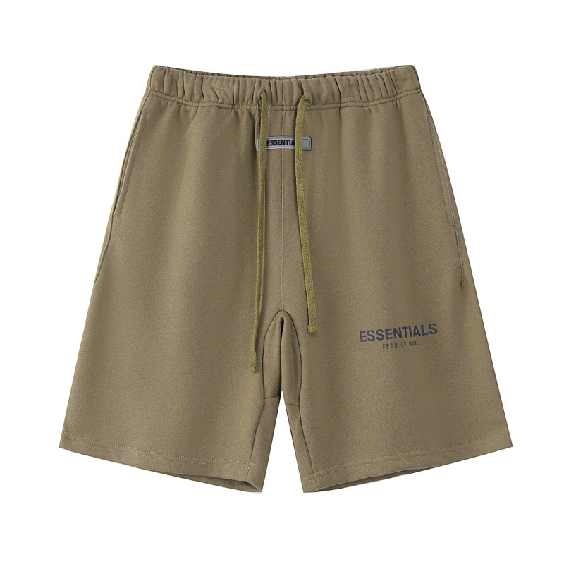 Pantalón Corto Deportivo Holgado de Tela de Felpa con Estampado Reflexivo para Deporte y Uso Casual