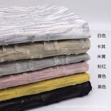 街头潮流烫金破洞印花棉布牛仔布料服装面料箱包帽子鞋子面料