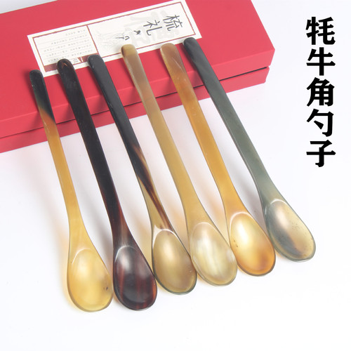 Horn spoon, rice spoon, coffee spoon, coffee stirring spoon, children's spoon