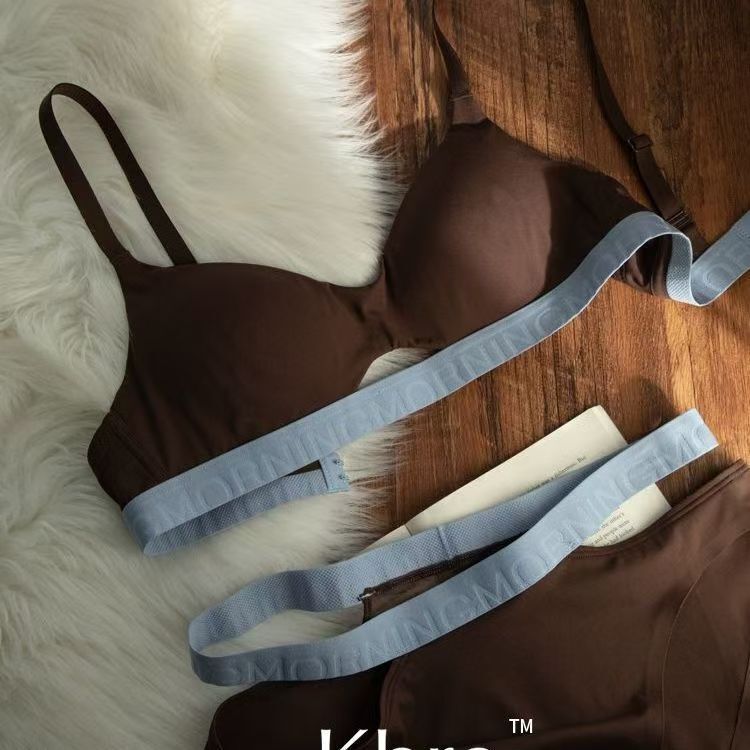 Sports Bra Set for Women, Thin, Small Breast Push-Up, Seamless, Sexy Outer Vest, Comfortable, Wire-Free, Contrasting Color Bra Sports Bra Set for Women, Thin, Small Breast Push-Up, Seamless, Sexy Outer Vest, Comfortable, Wire-Free, Contrasting Color Bra