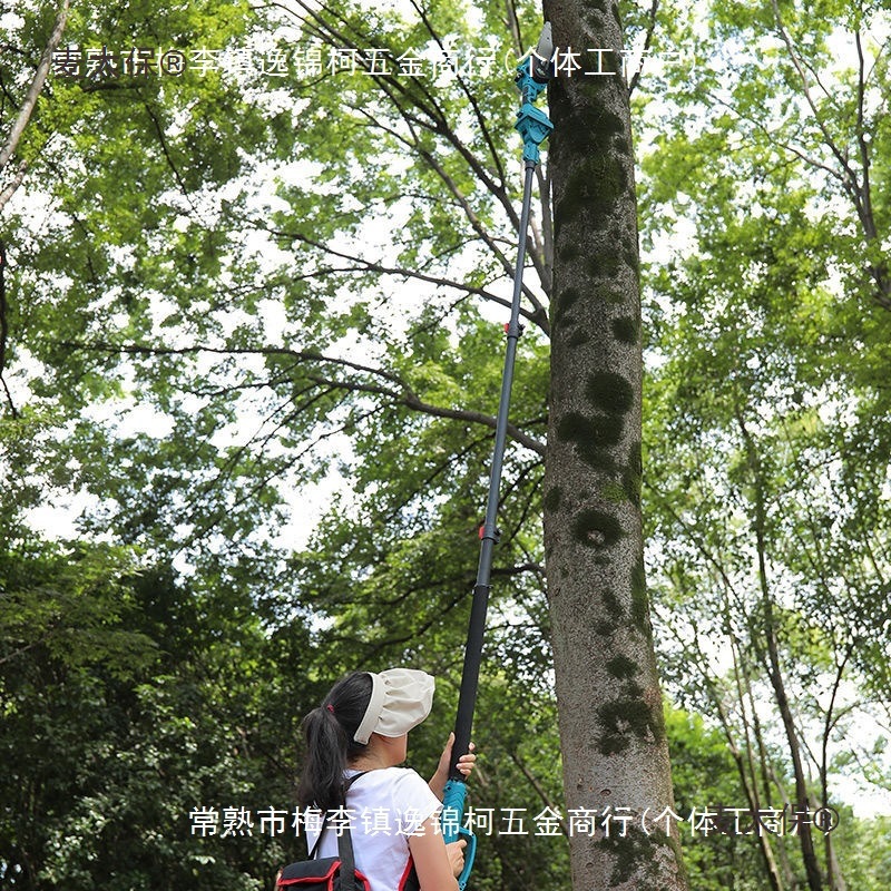 锂电高枝锯电动高枝剪加长杆伸缩充电修剪树枝园林剪高空锯麦太保