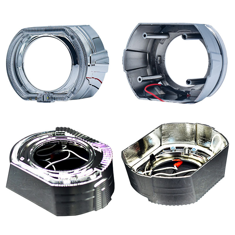 Cubierta de decoración de lentes de ángel de 2.5 pulgadas de gran cuadrado de 3 pulgadas de blanco y amarillo bicolor amarillo y blanco cubierta integral