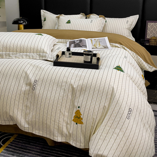 Product Recommendation: High-Quality Thick Pure Cotton Flocked Quilt Set with Modern Simple Style Bedding for Wholesale