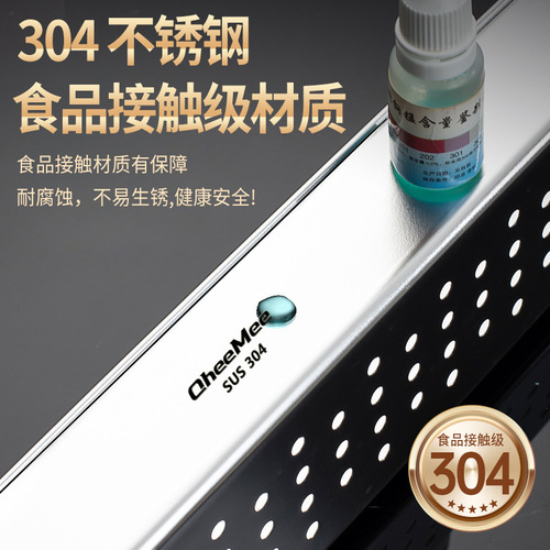 Integrated 304 stainless steel chopstick box kitchen disinfection cabinet household tableware storage box storage rack drain chopstick barrel