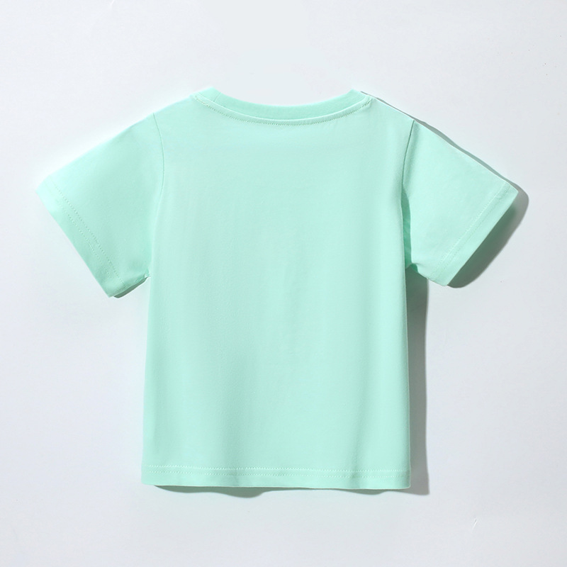 JOJO BEBE ropa para niños europeos y americanos verano nueva marca ropa para niños Camiseta cuello redondo algodón manga corta Camiseta de niña de dibujos animados