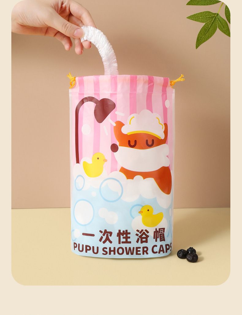  FaSoLa Life 一次性加厚浴帽 100只1袋 防水洗澡头套 染发专用帽子