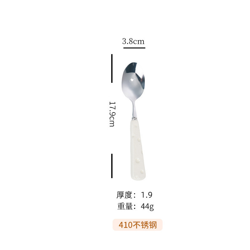 304ステンレスナイフフォークスプーン4点セット高颜値チーズ柄洋食食器家庭用ステーキナイフフォークデザートスプーン|undefined