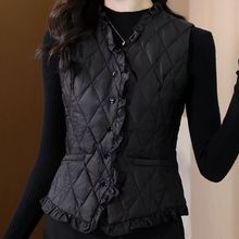 棉服马甲女2025年秋冬新款内搭轻薄打底短款保暖百搭外穿背心外套