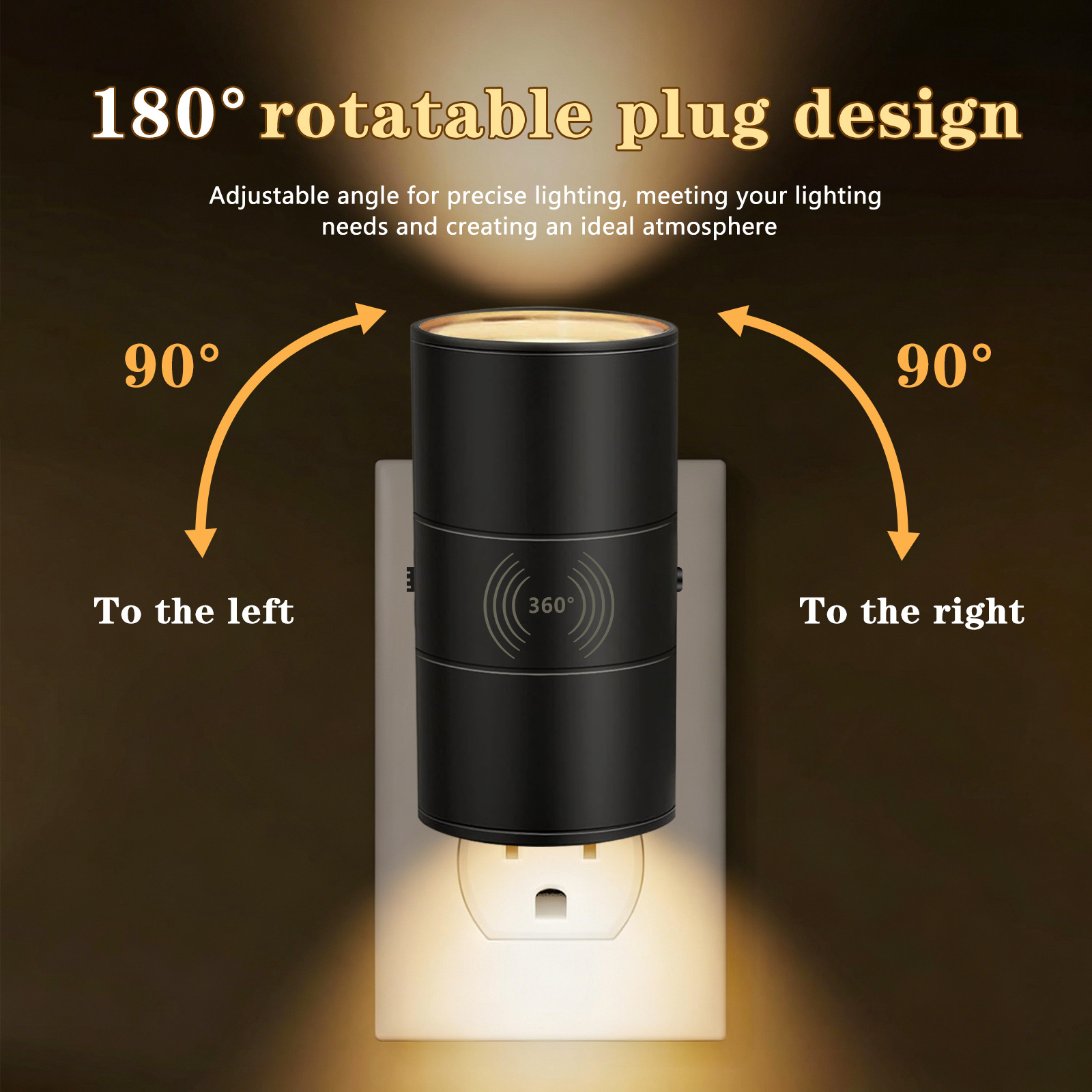 Amazon LED lámpara de pared enchufable luz nocturna detección de movimiento inducción de luz caliente 3000K iluminación de dormitorio luz de atmósfera image 2