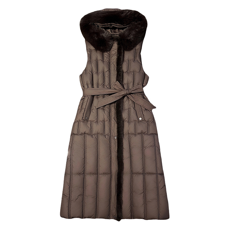 2025 nuevo estilo de moda de mediana edad de algodón de cuello de caballo de caballo de algodón de plumón ruso chaqueta de cintura gruesa
