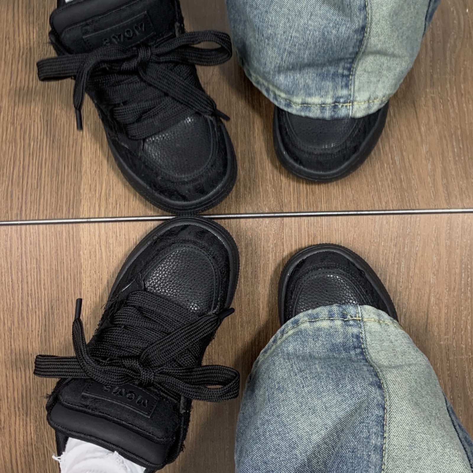 Sneaker black knight con suola platform per uomo e donna_voghion.com