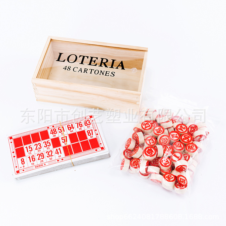 90 Lotto Chess Digital Chess Wooden Boxed bingo Chess bingo Lotto Chess Digital Game bingo loteria