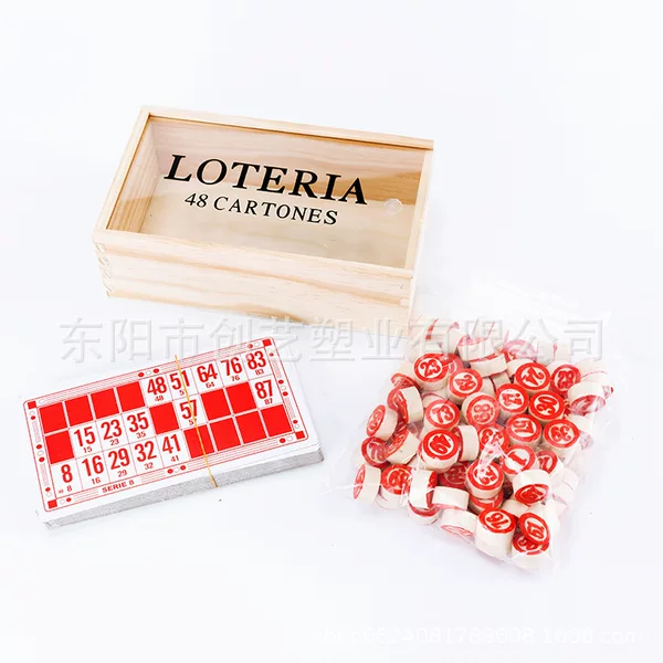 90 Lotto Chess Digital Chess Wooden Boxed bingo Chess bingo Lotto Chess Digital Game bingo loteria