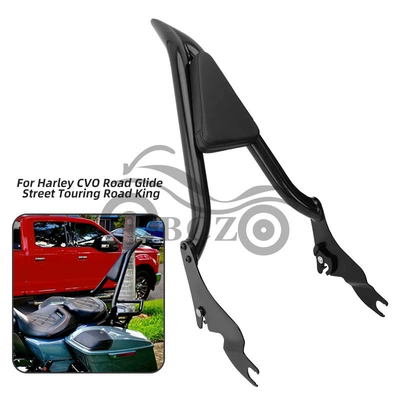 Motorcycle accessories suitable for Harley large gliding modification 22/16-inch pointed split rear seat backrest cushion