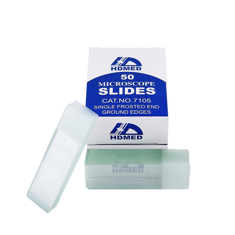 工厂出口免洗磨砂载玻片7105 实验室显微镜用载玻片