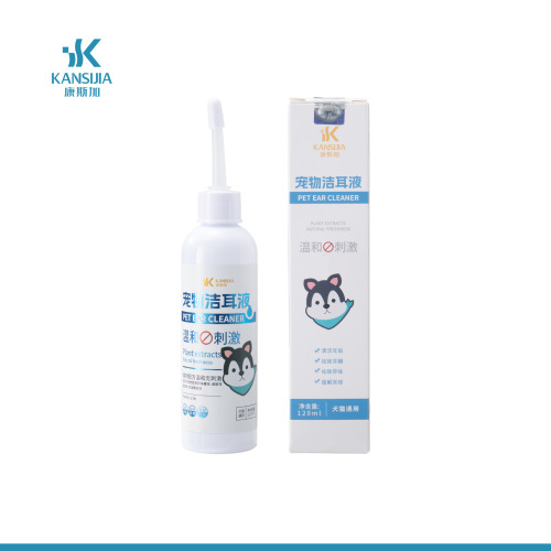 Pet Ear Cleaning Solution 120ml for Cats and Dogs, Deodorizing, Itching Relief, Ear Mite Prevention, Water Wash, Ear Drops
