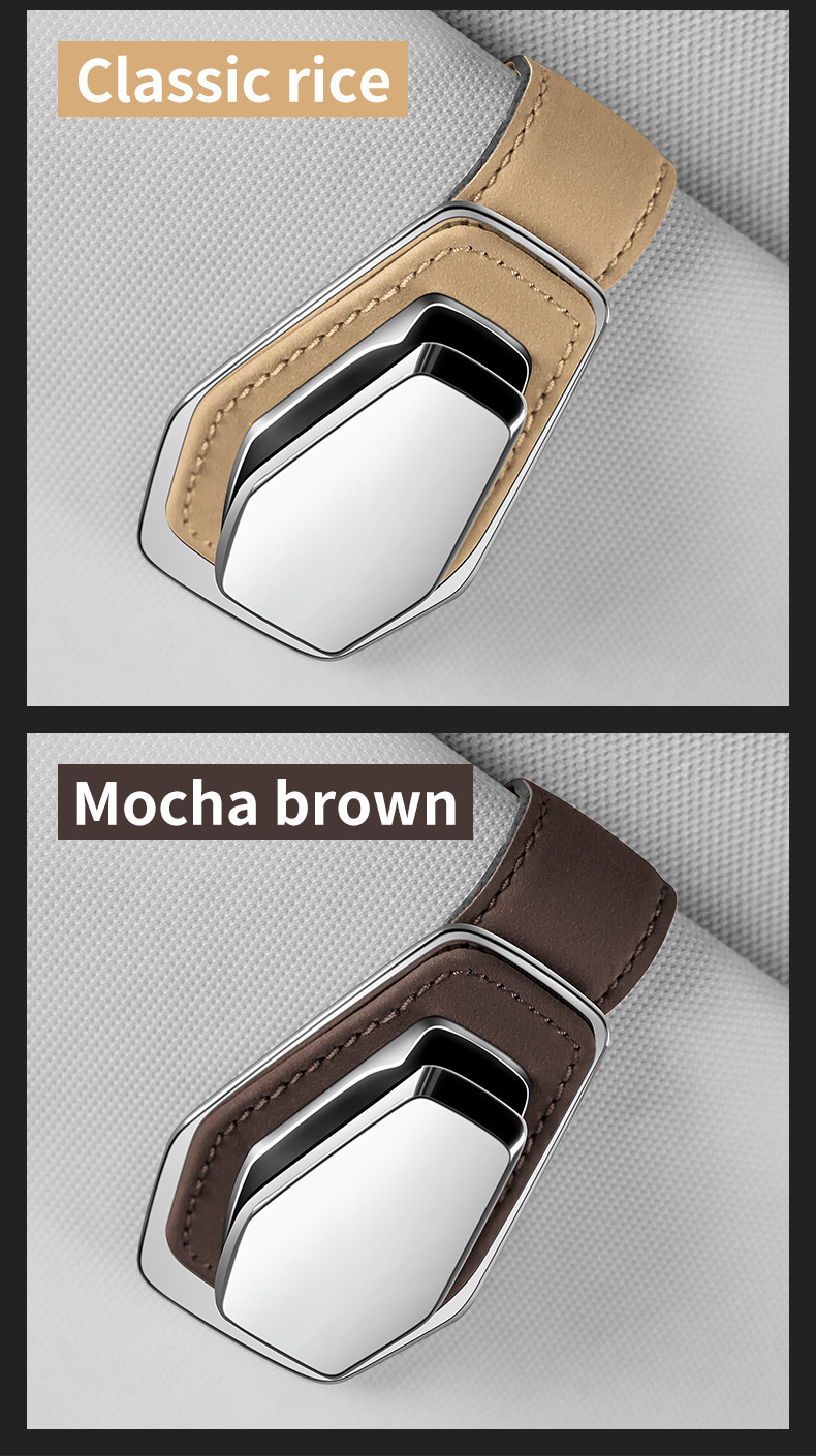 Car suede glasses clip universal hardware car inner glasses clip ticket clip export popular products multi-color