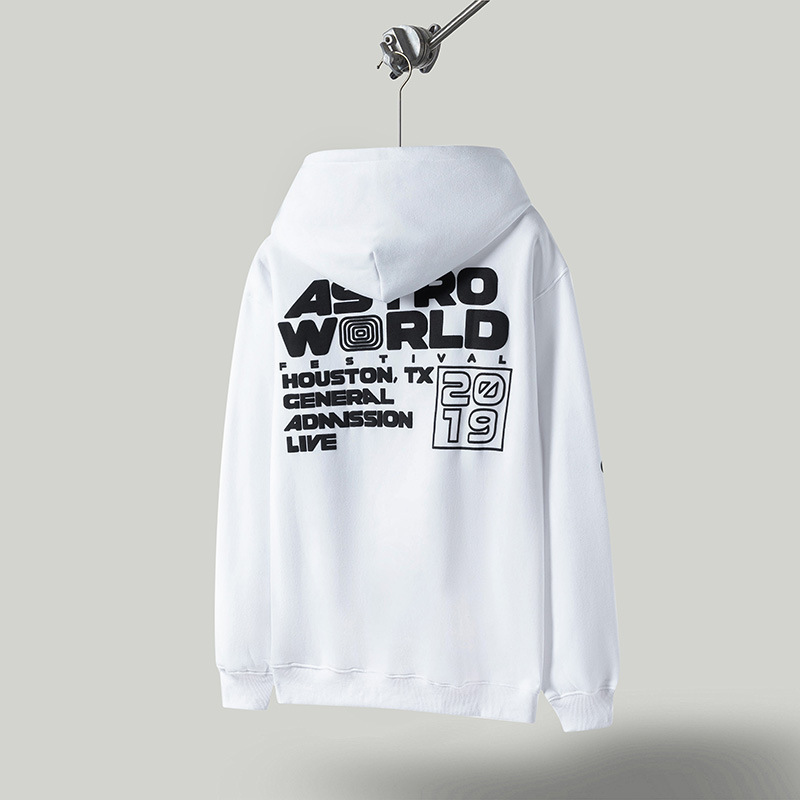 Sweat à capuche unisexe style high street avec lettres brodées_voghion.com