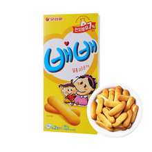 韓國好麗友貝貝餅干80g/袋獨立包裝兒童休閑零食小吃香酥手指餅干
