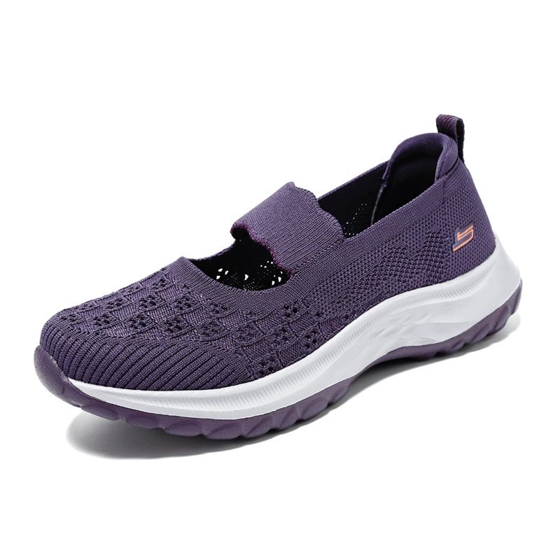 Обувь, дышащие туфли для мамы, на slip-ons, для среднего возраста