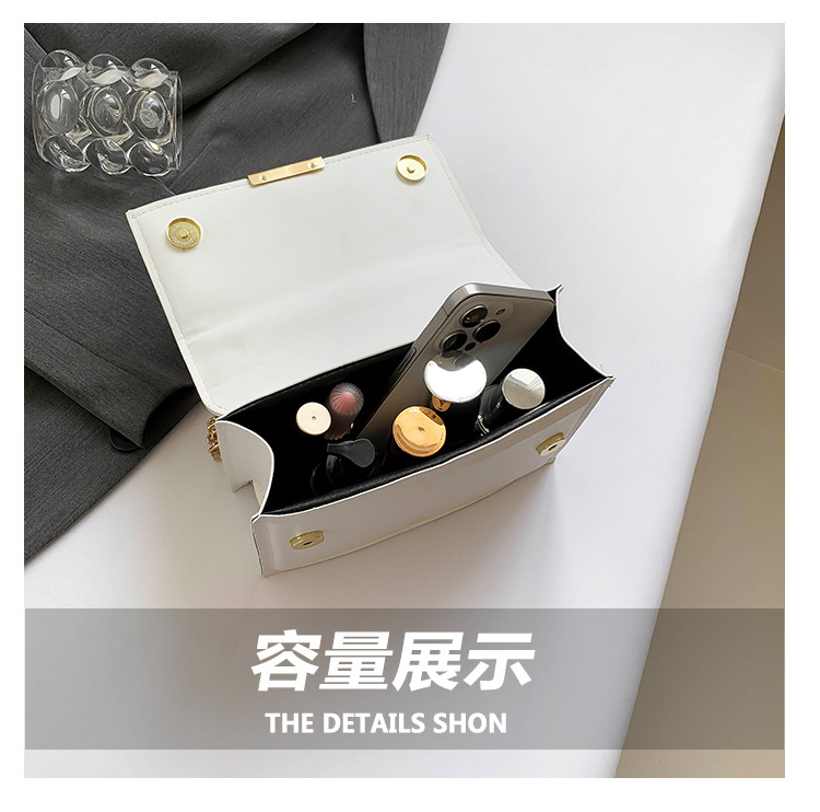 Cross-border commuting small square bag, retro chain single-shoulder bag, Korean version crossbody bag, new autumn/winter 2024 collection, women's bag undefined