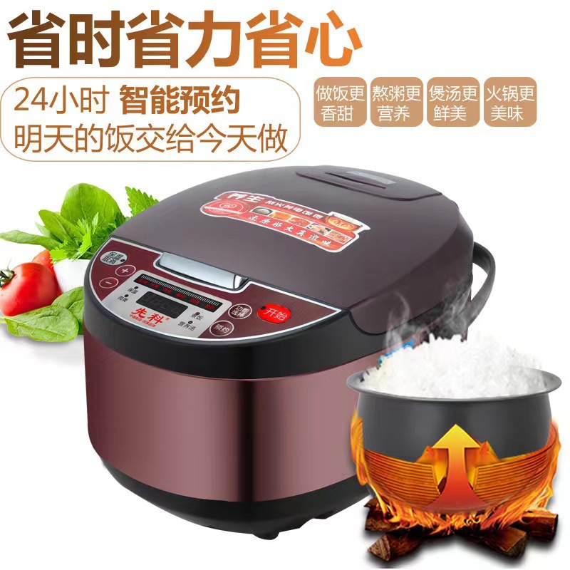 Arrozcocineta inteligente de 5 litros, multifuncional doméstica de gran capacidad, arrozcocineta eléctrica para 4 - 5 personas, reserva de tiempo, entrega de regalos