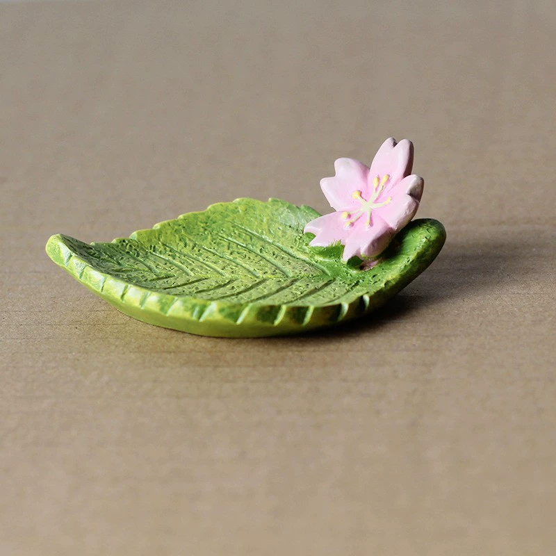 Японский стиль лотос cherry blossoms газон большое дерево цветы ствол забавные handmade украшения из смолы микро ландшафт настольная игрушка маленькие украшения