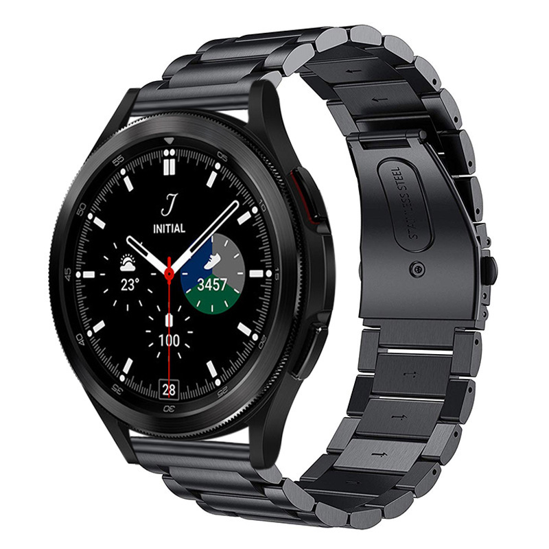 For Samsung galaxy watch4 Stainless Steel Three Strap Samsung watch4 46 Three Bead Metal Strap