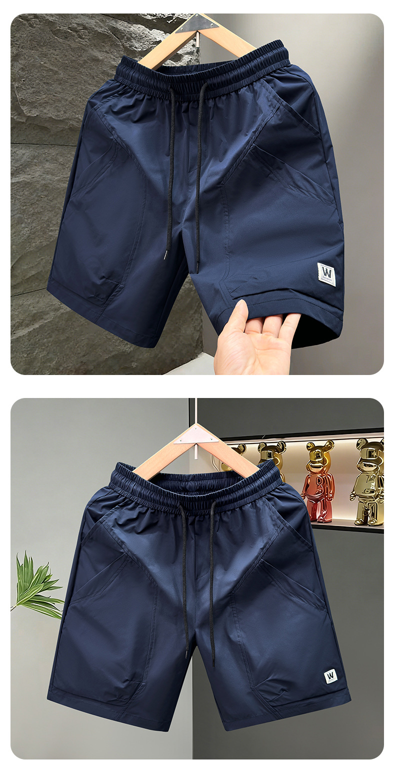 Lightweight Men's 5-Inch Inseam Quick-Dry Sports Shorts With Geometric Print For Running Gym Beach Vacation_viptrois.com