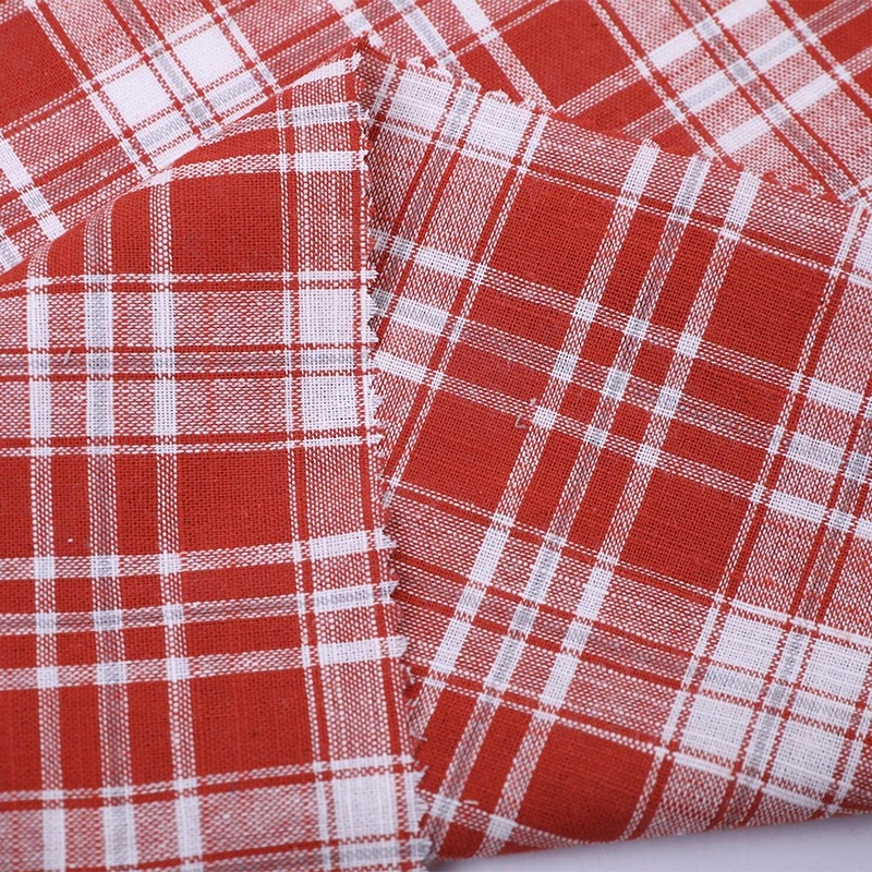 春夏日韩连衣裙旗袍时装面料 休闲西装套装格子布料家居服衬衫布