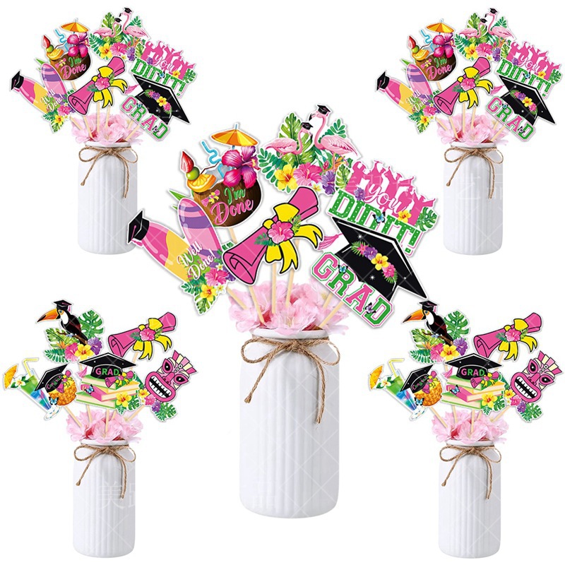 Amazon graduación flor de vasija decoración jugos hawaianos temporada de graduación fiesta flor de vasija decoración plug-in grad jugos